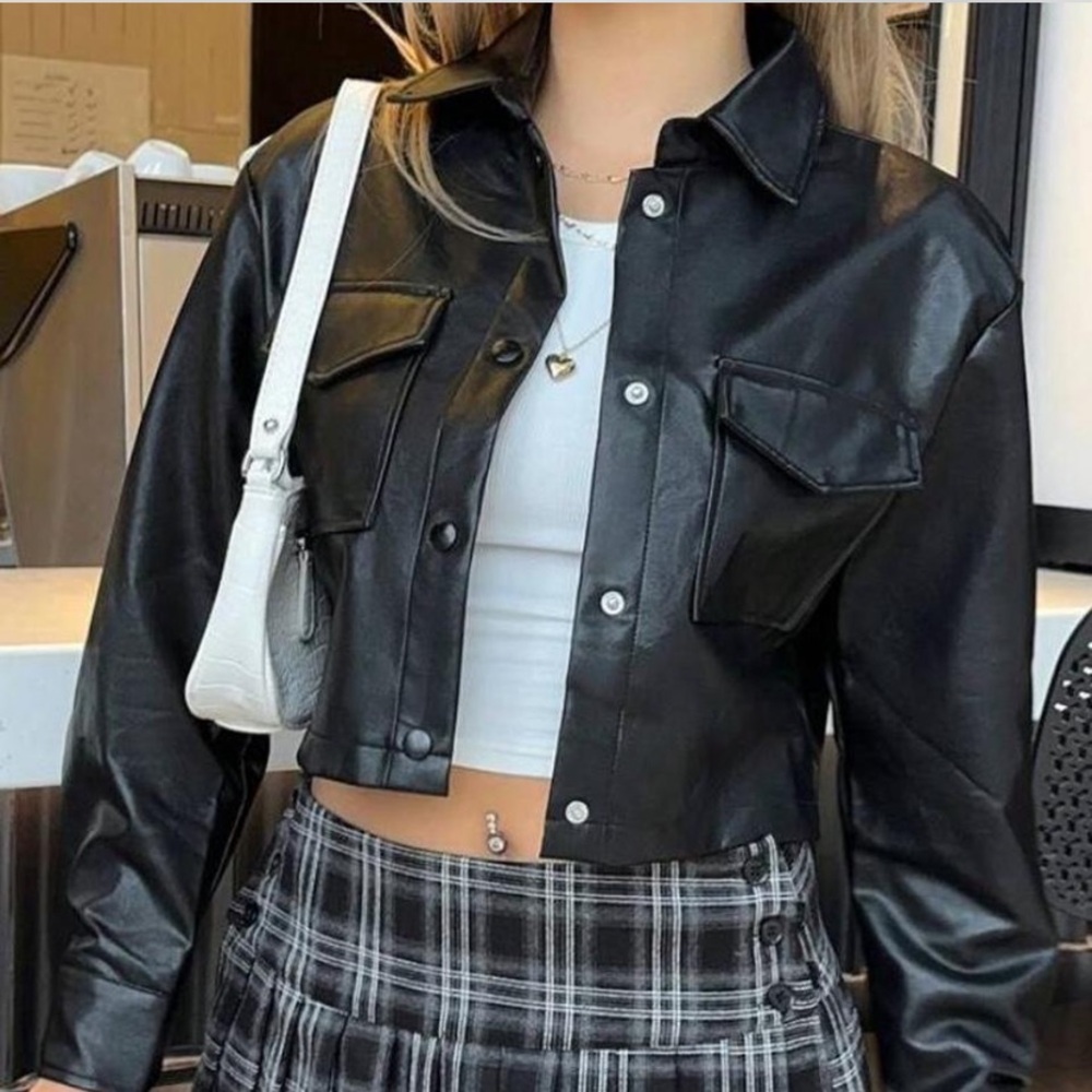 Black Leather Women's Jacket